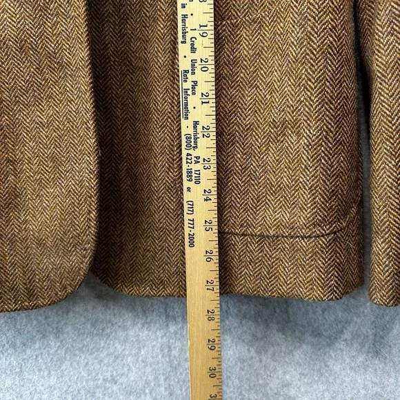 Malo Mens Virgin Fleece Wool One Button Blazer Sport Coat Herringbone 36‎ Small